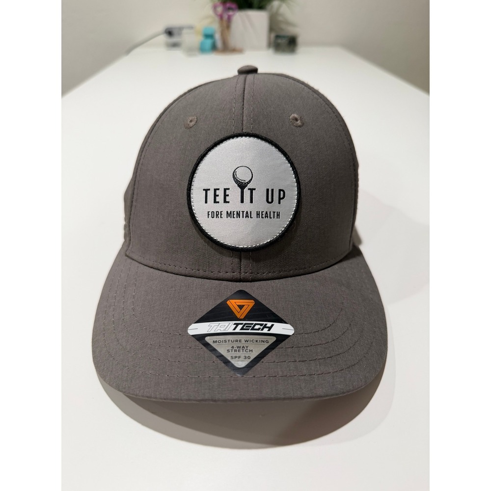 Pukka TriTech Tee It Up Fore Mental Health Golf Hat Gray Snapback SPF 30 Cap - Picture 3 of 15